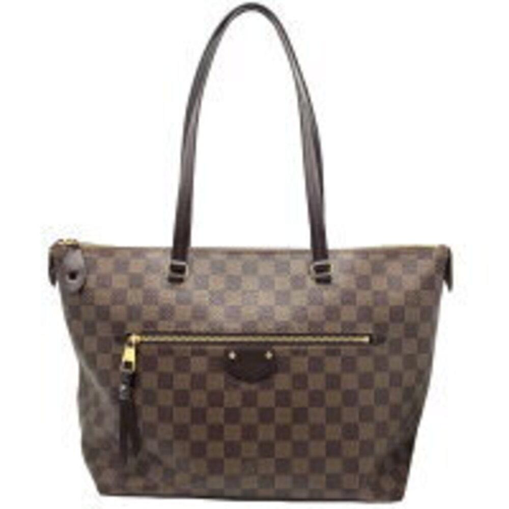LOUIS VUITTON Iena Damier Ebene Brown Tote Bag Handbag Shoulder